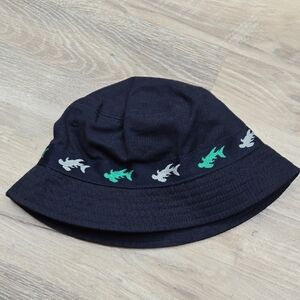 Gymboree Toddler 2T 3T Bucket Hat Navy Blue Fish Shark
